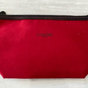 Lancôme Red Cosmetic Pouch with Black Trim